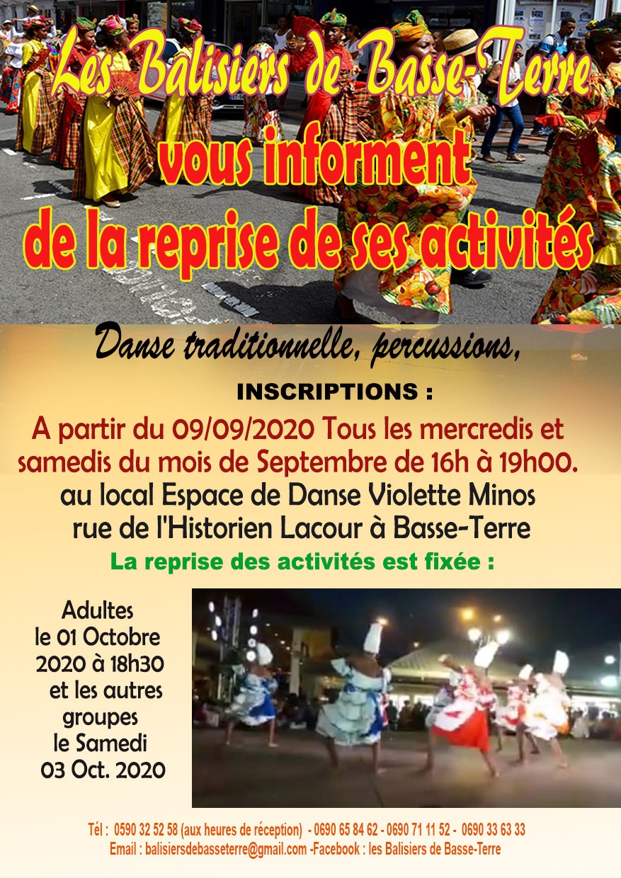 Reprise des activités – Les Balisiers de Basse-Terre 
