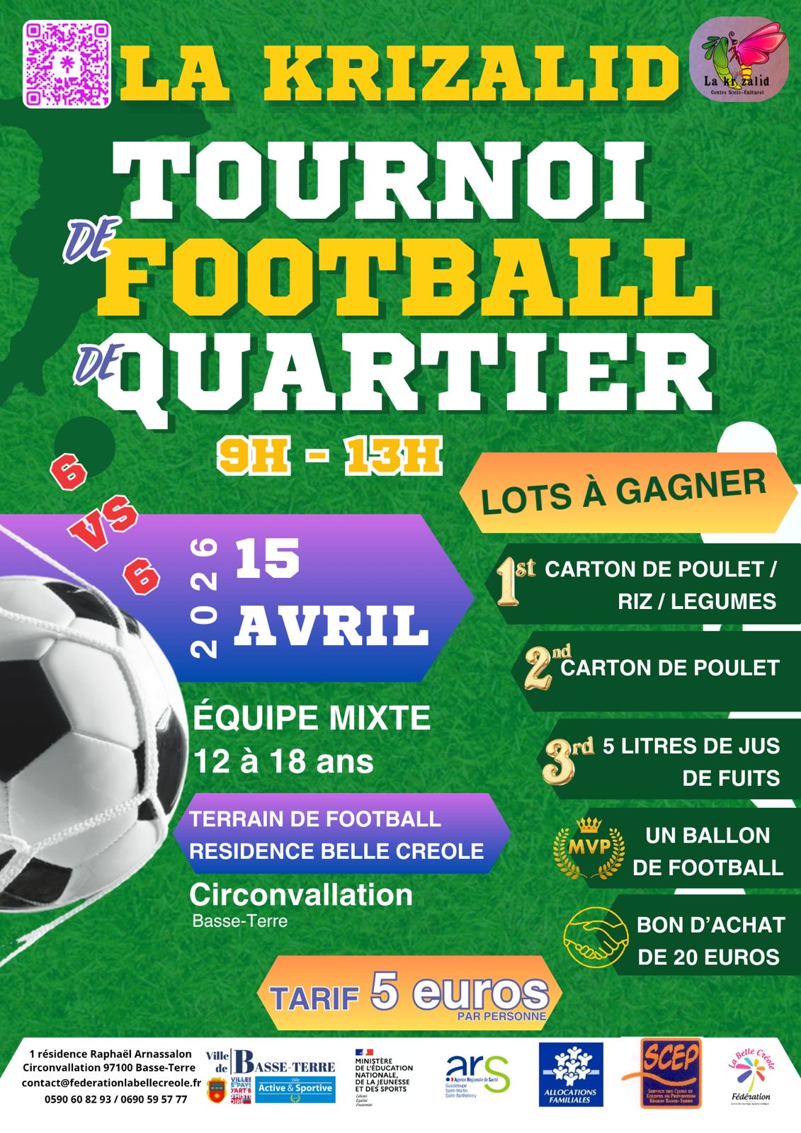 LA KRIZALID – TOURNOI DE FOOTBALL DE QUARTIER 